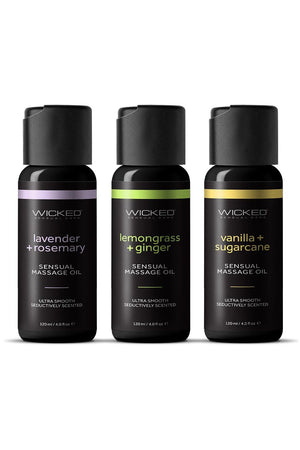 WICKED SENSUAL MASSAGE OIL LEMONGRASS GINGER 120ML