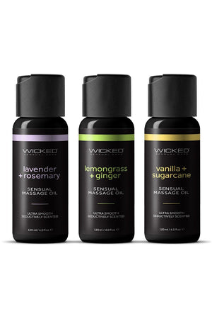 WICKED SENSUAL MASSAGE OIL VANILLA SUGARCANE 120ML