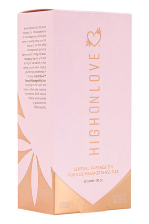 HIGH ON LOVE MASSAGE OIL TROPICAL SUNSET 120ML