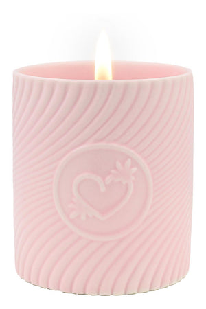HIGH ON LOVE PINK MASSAGE CANDLE STRAWBERRIES AND CHAMPAGNE 220ML