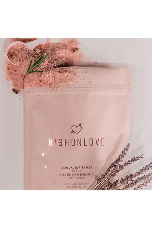 HIGH ON LOVE REFILL FOR SENSUAL BATH SALTS 500G