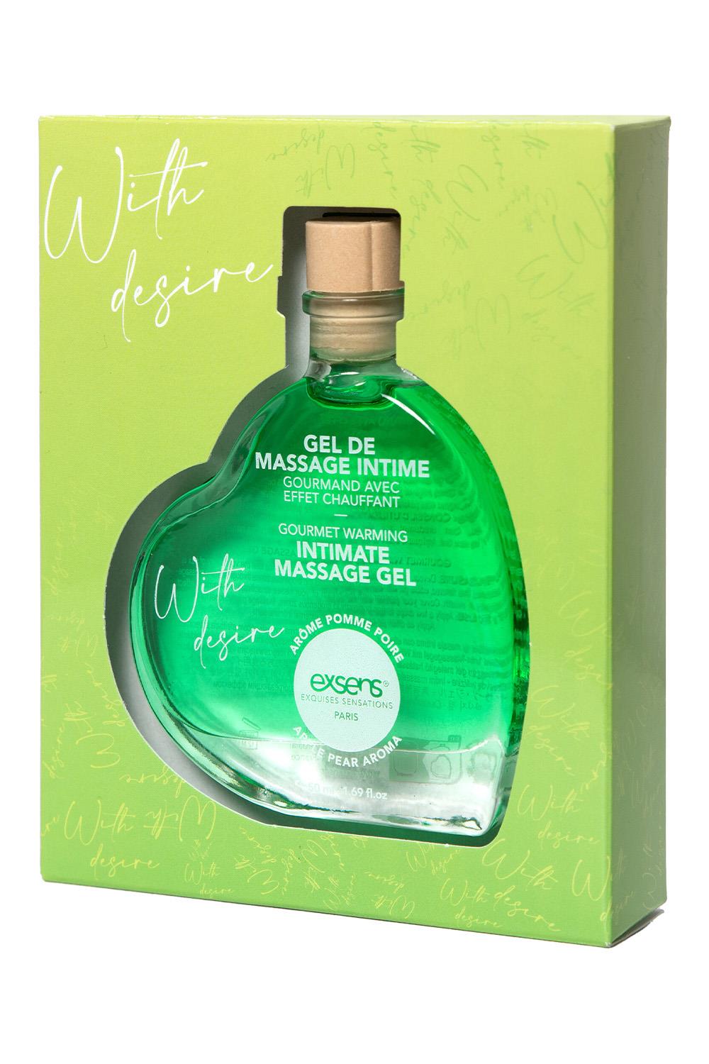 EXSENS WITH DESIRE - APPLE PEAR AROMA  MASSAGE GEL 50ML