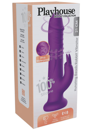 Vibromasseur lapin à billes rotatives