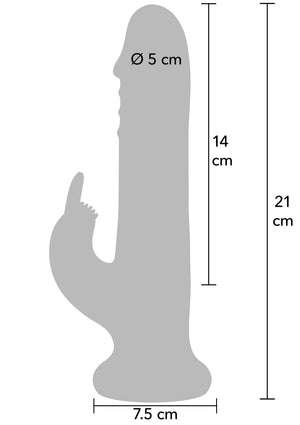 Vibromasseur lapin à billes rotatives