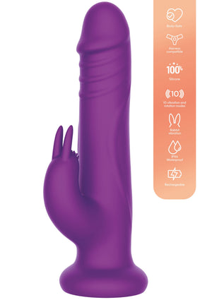 Vibromasseur lapin à billes rotatives