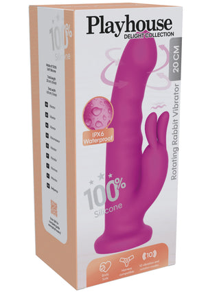 Vibromasseur lapin rotatif