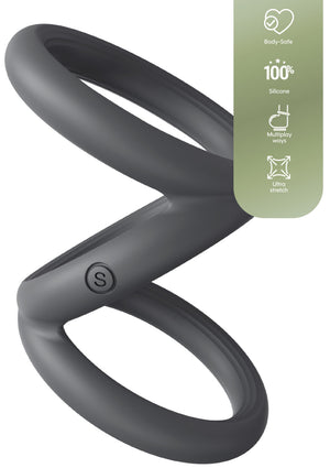 Harnais triple pénis et testicules - taille S