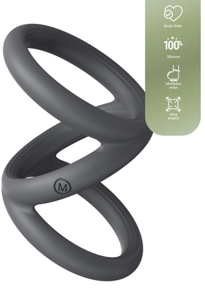 Harnais triple pénis et testicules - taille M
