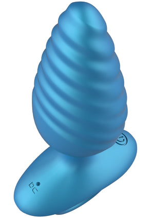 Plug anal strié vibrant + télécommande