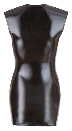 Wet Look Dress with Zip S