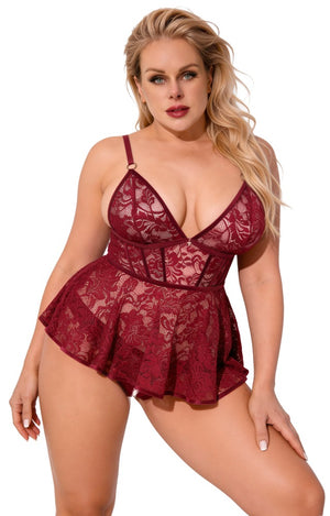 Babydoll red 3XL