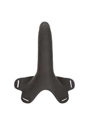 Gode pour harnais en silicone – noir