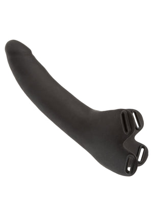 Gode pour harnais en silicone – noir