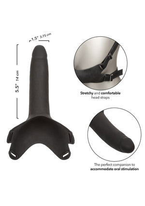 Gode pour harnais en silicone – noir