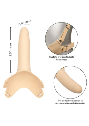 Gode pour harnais en silicone – noir