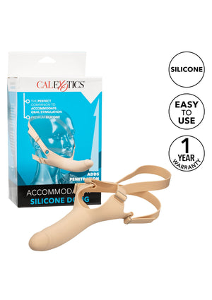 Gode pour harnais en silicone – noir