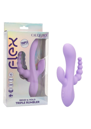 Vibromasseur triple flexible à vibrations puissantes