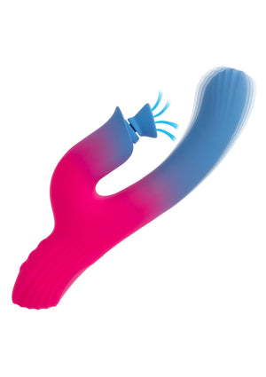 Vibromasseur lapin double stimulation à succion
