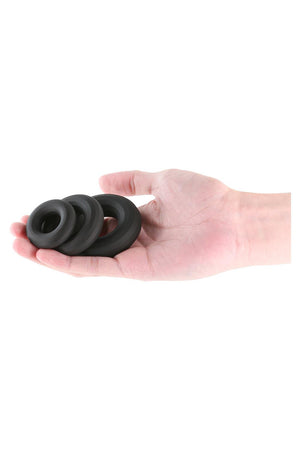 RENEGADE 3PC FIREMAN RINGS BLACK
