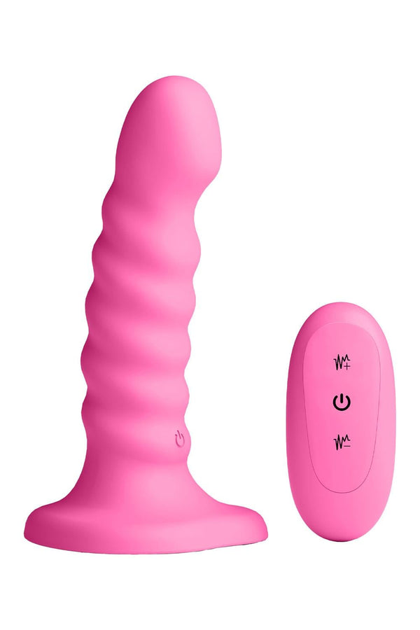 COLOURS RIBBED 5 INCH VIBRATING PINK