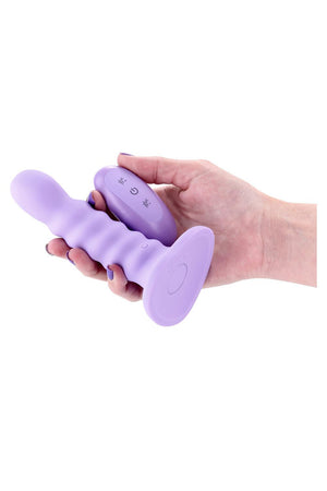 COLOURS RIBBED 5 INCH VIBRATING PURPLE