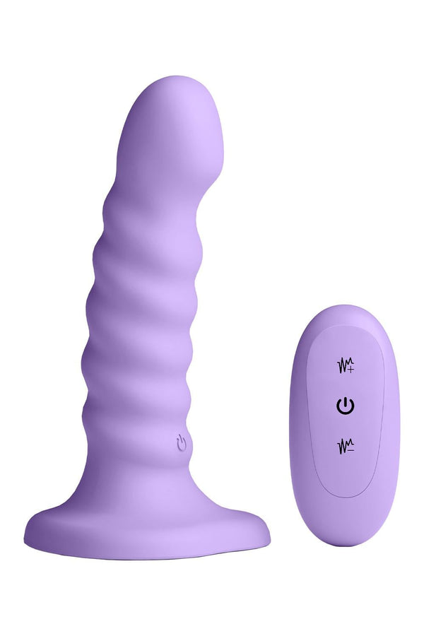 COLOURS RIBBED 5 INCH VIBRATING PURPLE