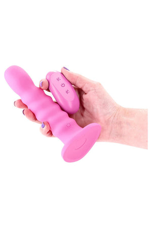 COLOURS RIBBED 6 INCH VIBRATING PINK