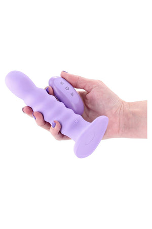 COLOURS RIBBED 6 INCH VIBRATING PURPLE