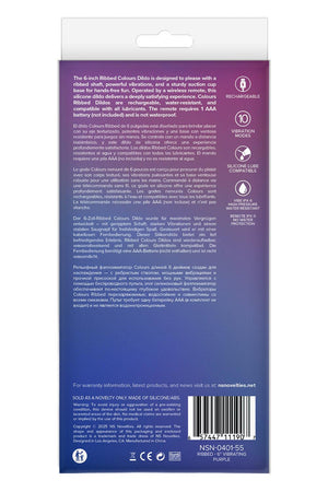 COLOURS RIBBED 6 INCH VIBRATING PURPLE