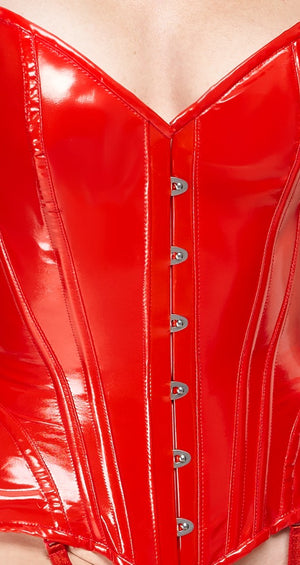 Vinyl Corset red XL