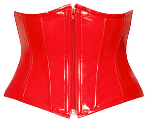 Vinyl Waist Cincher red S