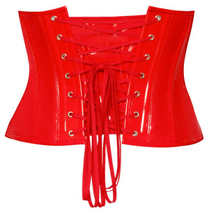 Vinyl Waist Cincher red L