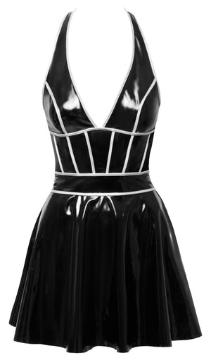 Vinyl dress w. silver M