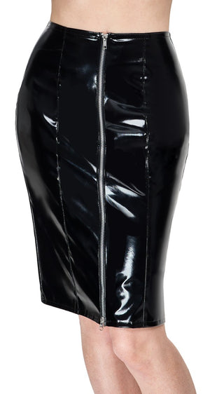 Vinyl Skirt Zip black XL