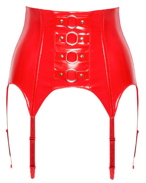 Vinyl Suspender Straps red XL