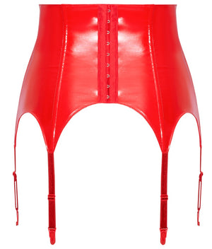Vinyl Suspender Straps red M