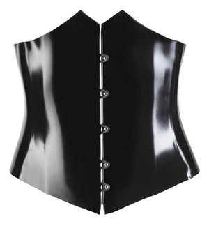 Latex Waist Cincher black S