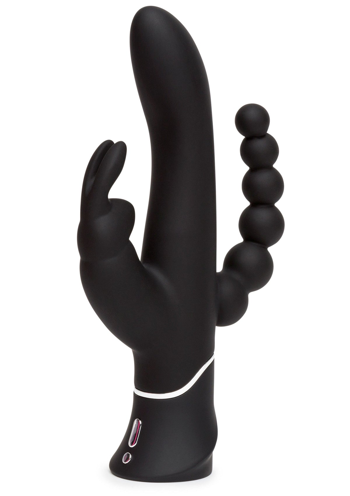 Vibromasseur triple stimulation courbé