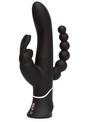 Vibromasseur triple stimulation courbé