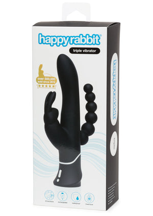 Vibromasseur triple stimulation courbé