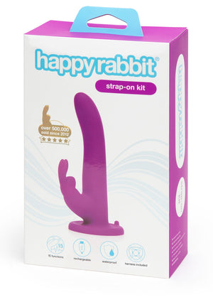 Ensemble harnais strap-on vibrant