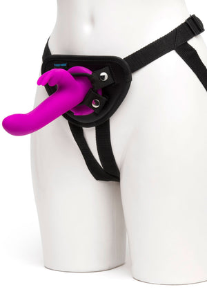 Ensemble harnais strap-on vibrant