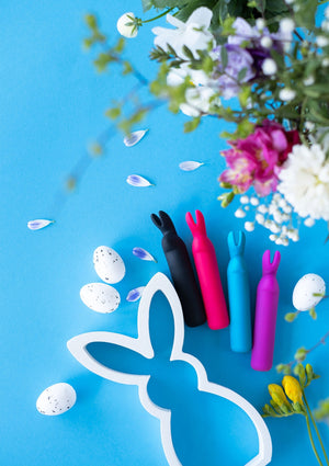 Mini-vibromasseur bullet oreilles de lapin en silicone
