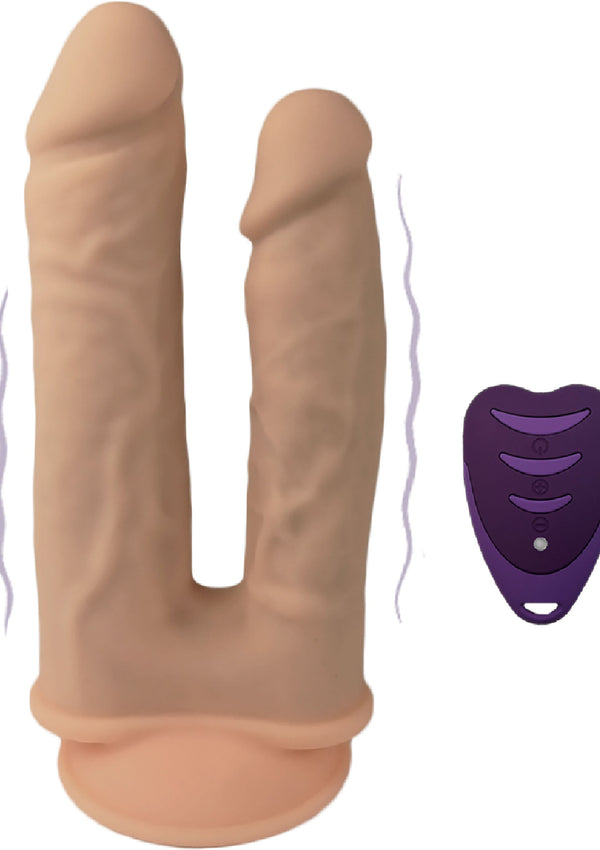 Gode double vibrant 7+8 pouces