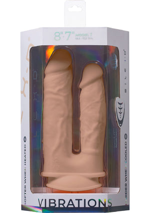 Gode double vibrant 7+8 pouces