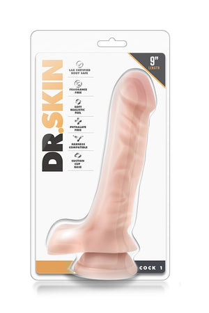 DR. SKIN COCK 9 INCH COCK 1 BEIGE