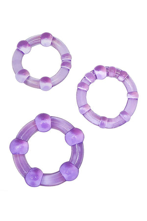 STAY HARD BEADED COCKRINGS PURPLE