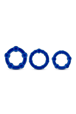 STAY HARD BEADED COCKRINGS BLUE