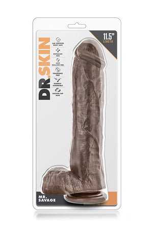 DR. SKIN MR. SAVAGE 11.5 INCH DILDO