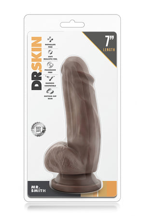 DR. SKIN MR. SMITH 7 INCH DILDO CHOCOLATE